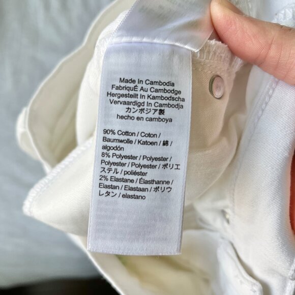 J.Crew Mid-Rise Cropped Demi-Boot White Jeans Size 24 - Picture 5 of 7